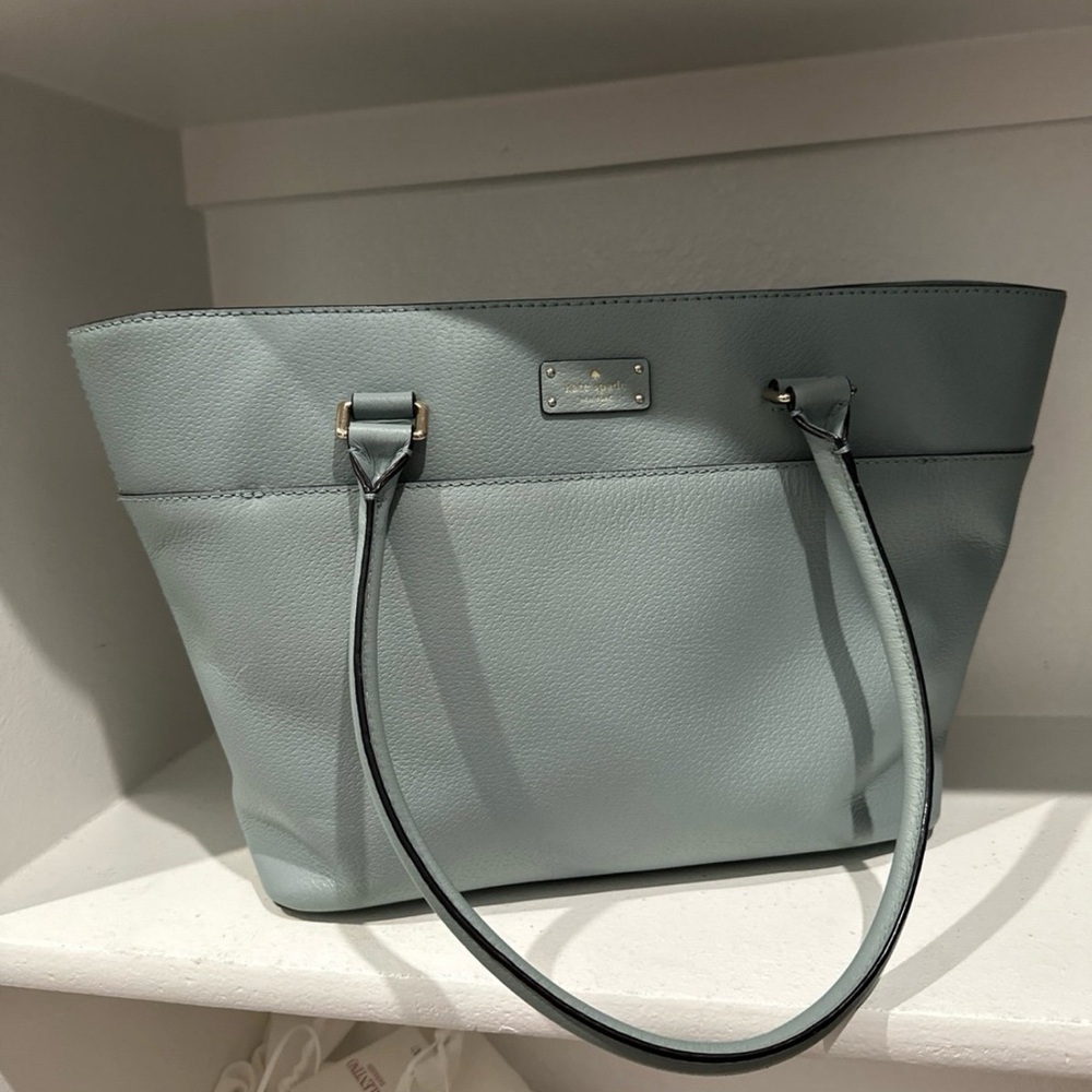 Kate Spade Blue Structured Tote - image 1
